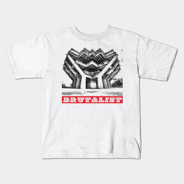 Brutalist Architecture / Brutalism / Geisel Library Kids T-Shirt by RCDBerlin